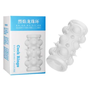 Male Cock Ring Adult Sex Toy Delay Ejaculation Semen Lock Rings With Large Particles Ribbed Cock Cover Penis Sleeves Sex Product