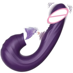 New Female Dual Head Sucking Purple Slapping Vibrator 10 Frequency Female AV Masturbator G-spot Stimulation Adult Under Toys 18+