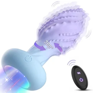 10 Vibration Purple APP Control Rotation Anal Plug