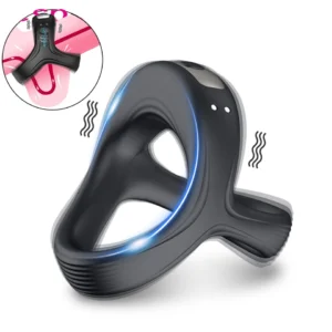 Male Penis Ring Vibrator Triangle Vibrating Cock Ring
