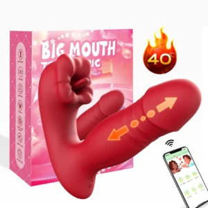 Thrusting Dildo Tongue Vibrator App Control Wearable Clit Vagina G Spot Massager Nipple Anal Female Masturbate Sex Toy for Women