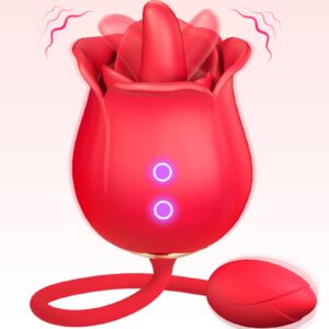 3in1 Rose Head 2+9 Frequency Licking telescopic Vibrator