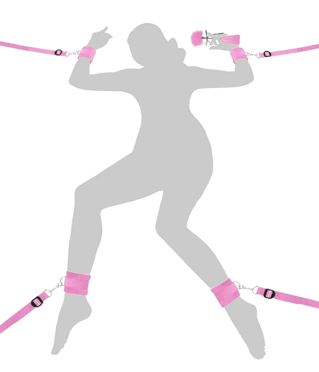 Bed Bondage Restraints Webbing Straps For Adult