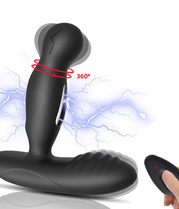 360° Rotation 16 Vibrating Remote Control Anal Plug Vibrator