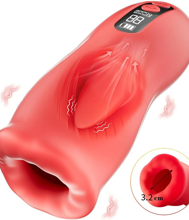 3 Sucking 9 Vibration Big Mouth Tongue Clitoral Licking Vibrator