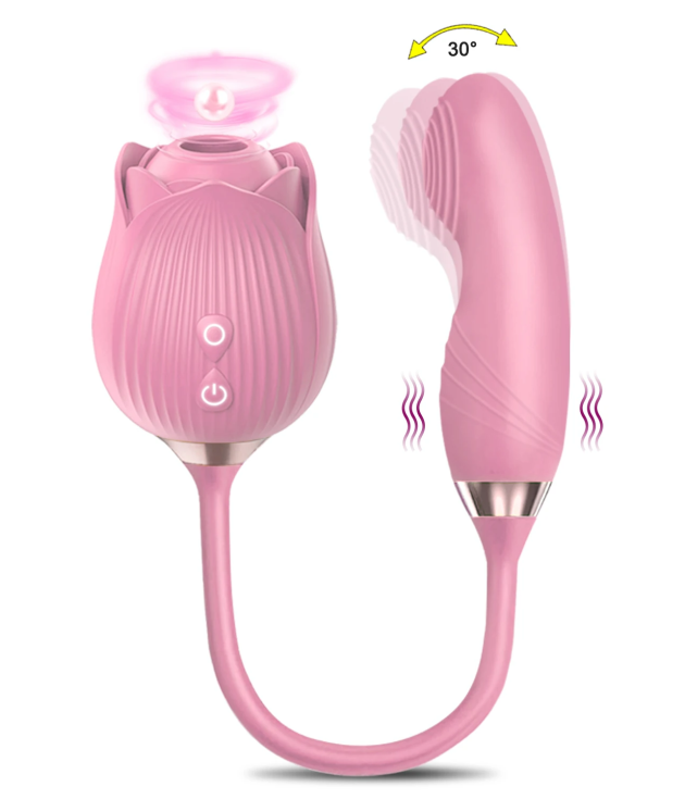 10 Modes Rose-Sucking Thrusting G-spot Finger Vibrator