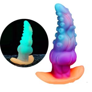 Alien Sharp-nosed Octopus Silicone Luminous Dildo Plug