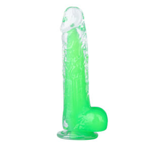 4 Size Silicone Transparent with Fluorescent Color Dildo Plug