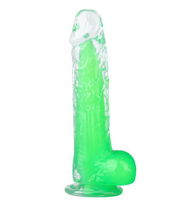 4 Size Silicone Transparent with Fluorescent Color Dildo Plug
