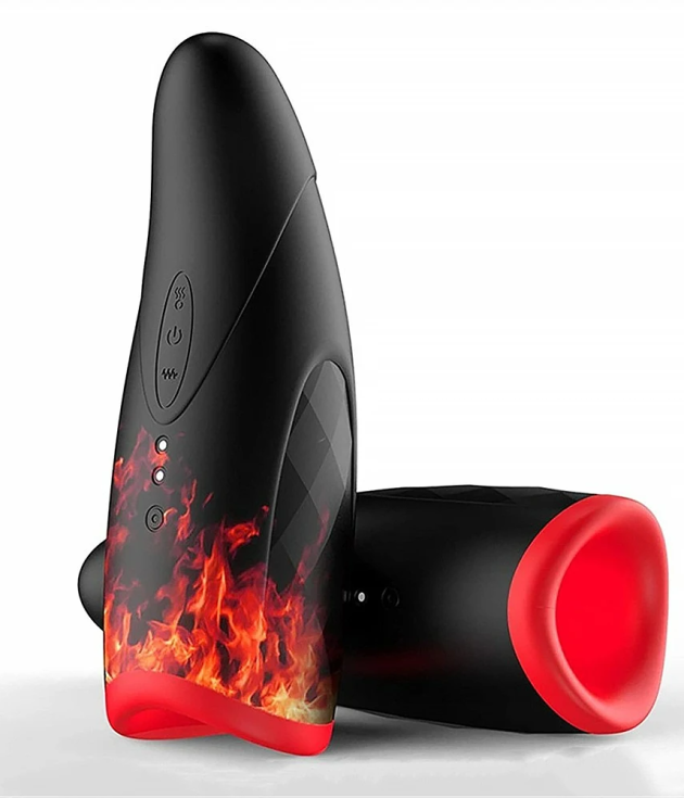 10 Frequency Vibration Cow Horn Heating Heating Vibration Masturbator cup