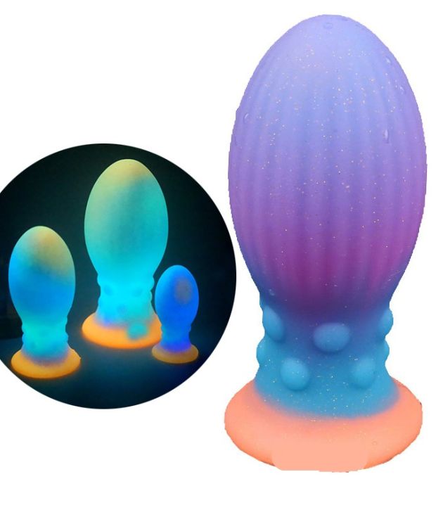 Alien Dragon Egg Silicone Luminous Anal Plug