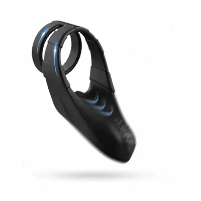 10 Vibrating Dual Penis Ring With Taint Teaser