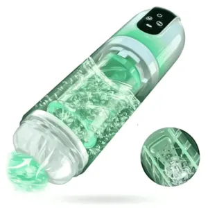 7 Sucking, Rotating & Thrusting Modes Small Tongue With LCD Screen Masturbation Cup
