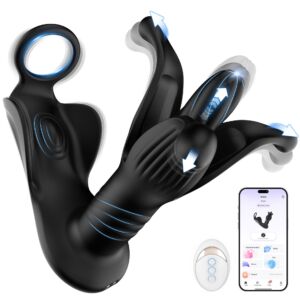9 Tension Flower of Hell Shock Flapping Thrusting Vibrating APP Remote Control Prostate Massager