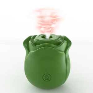 Green Rose Shape Vagina Sucking Vibrator
