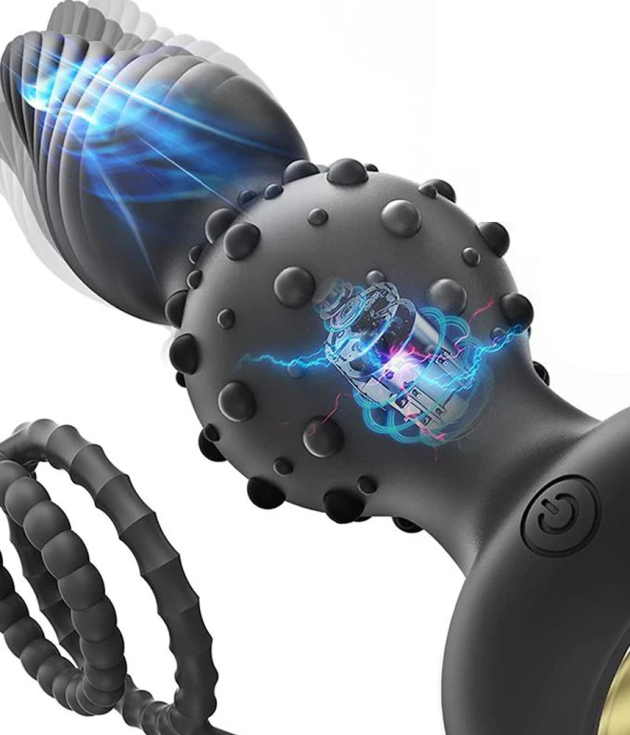 10 Vibration Spiral-tipped Thorns With Small Bumps Prostate Massager