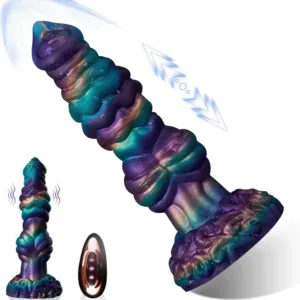 7 Frequency Colorful Beast Alien Dog Penis  Dildo Vibrator