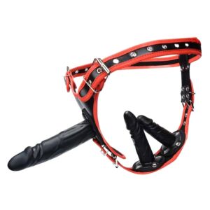 Big Long Strap on Dildo Huge Silicone Triple Strapons Dildo Anal Plug Strap