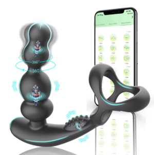 360° Rotating 10 Vibration Patterns With Cock Ring APP & RC Prostate Massager