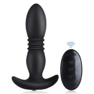 7 Vibration Filling Telescoping Remote Control Vibrating Butt Anal Plug