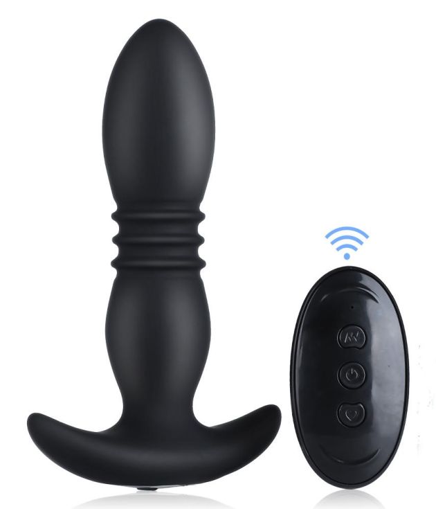 7 Vibration Filling Telescoping Remote Control Vibrating Butt Anal Plug