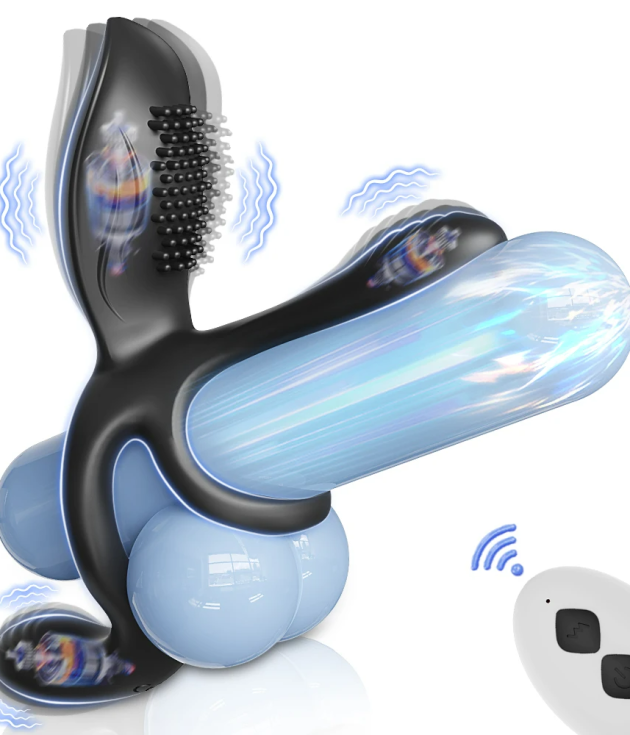 3Motros 10 Vibration Glans Exerciser With Penis Ring Prostate Massager