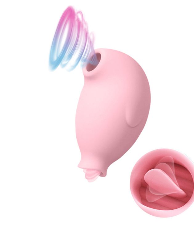 Cute Penguin 8 Frequency Sucking Tongue Licking Vibrator