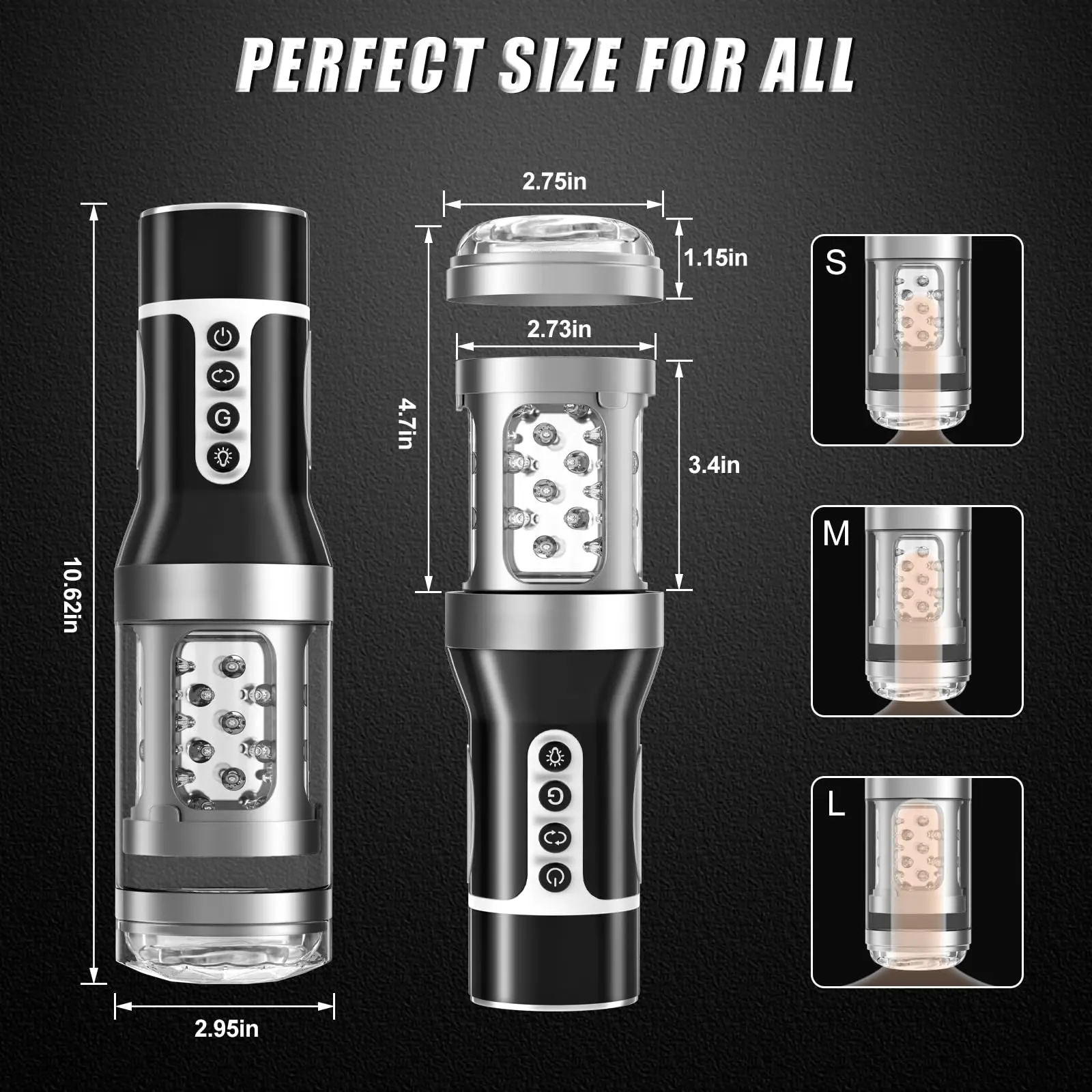 Automatic 7*7 Thrusting Rotating Modes Oral Sex Masturbator - Image 4