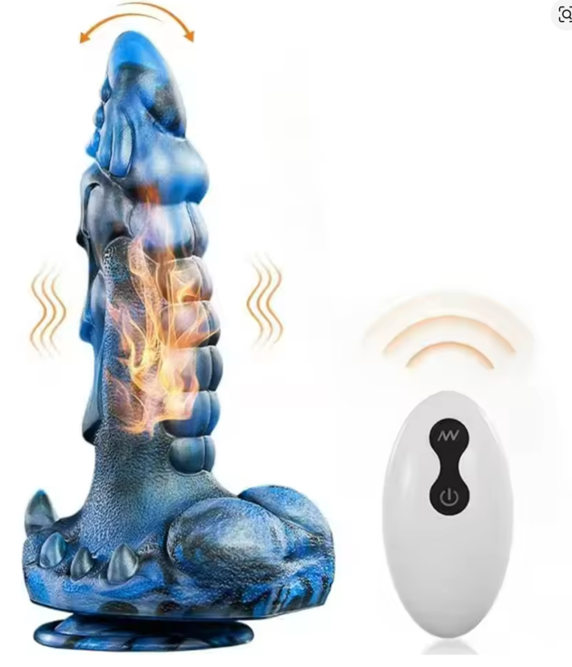 9 Inch 4 Modes Animal Alien Penis Blue Dragon Dildo Vibrator