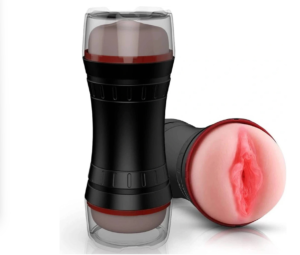 2 In 1 Realistic Textured Vagina Mouth Pocket Pussy Stroker