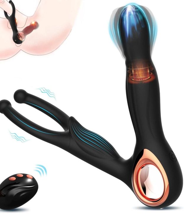 3IN1 10 Rotation Vibration Butt Vibrator Prostate Massager