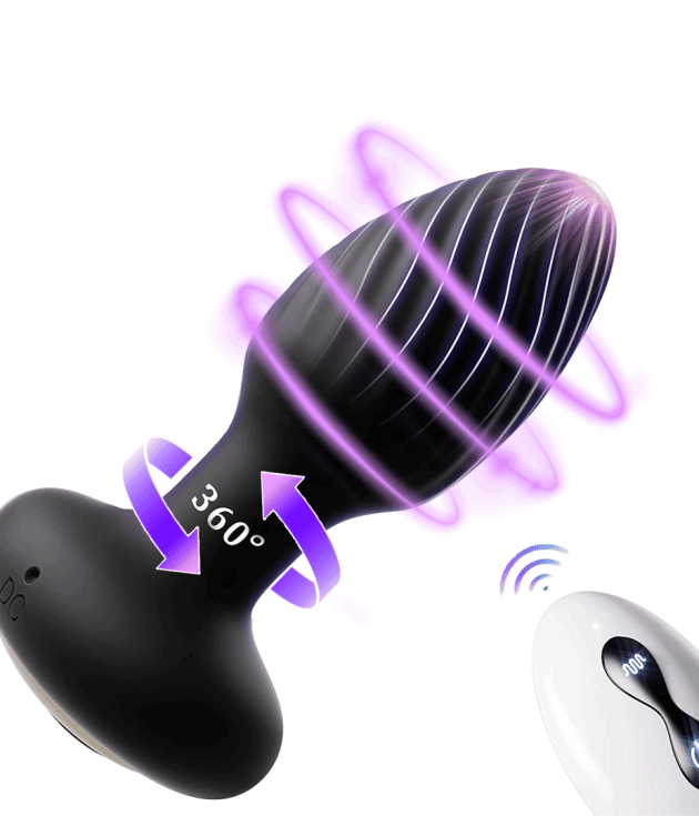 360 Rotation 7 modes Wireless Control Anal Plug Vibrator