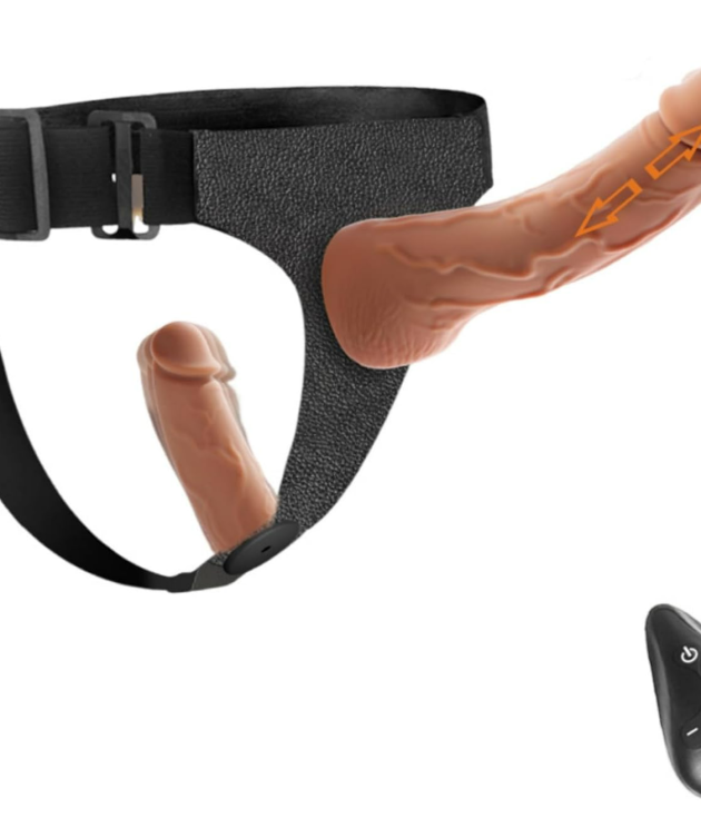 10 Vibration Modes & 3 Pulsation Patterns Wearable Double Dildos
