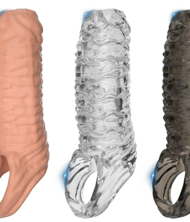 3 Color Wavy Chevron Pattern Delay Ejacuction Penis Sleeve