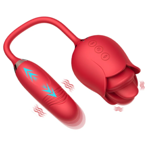 3in1 Rose head 2+9 Frequency Licking telescopic Vibrator