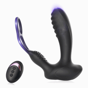 10 Vibrating Smart Heated Multifunctional Prostate Massager with Dual Cock Rings