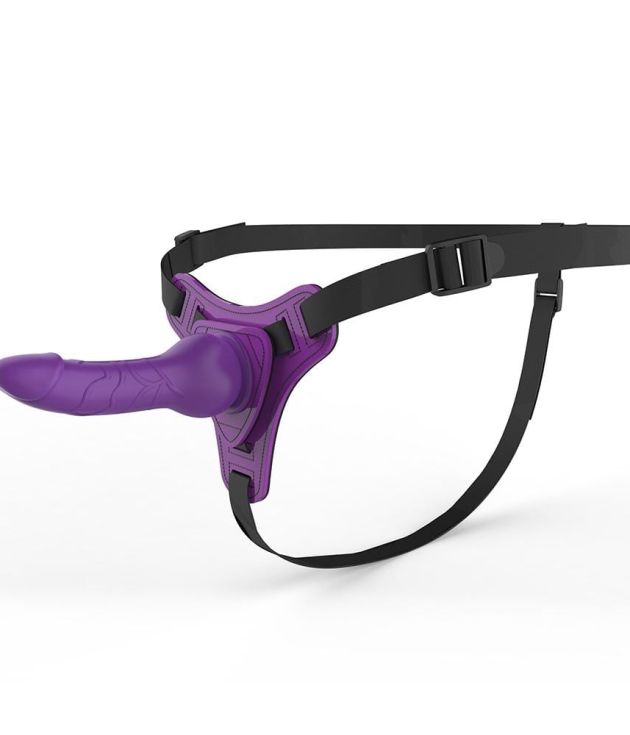 Slender Glans Adjustable Harness Strap-on Realistic Dildo