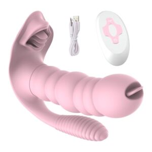 10 Speed Wearable Caterpillar Licking Portable G-Spot Clitoris Vibrator