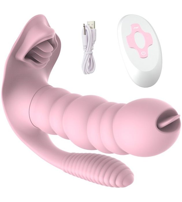 10 Speed Wearable Caterpillar Licking Portable G-Spot Clitoris Vibrator