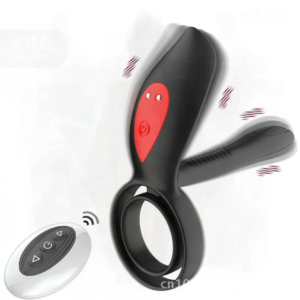 10 Vibration Remote Control Double Ring Lock Delay Prostate Massager