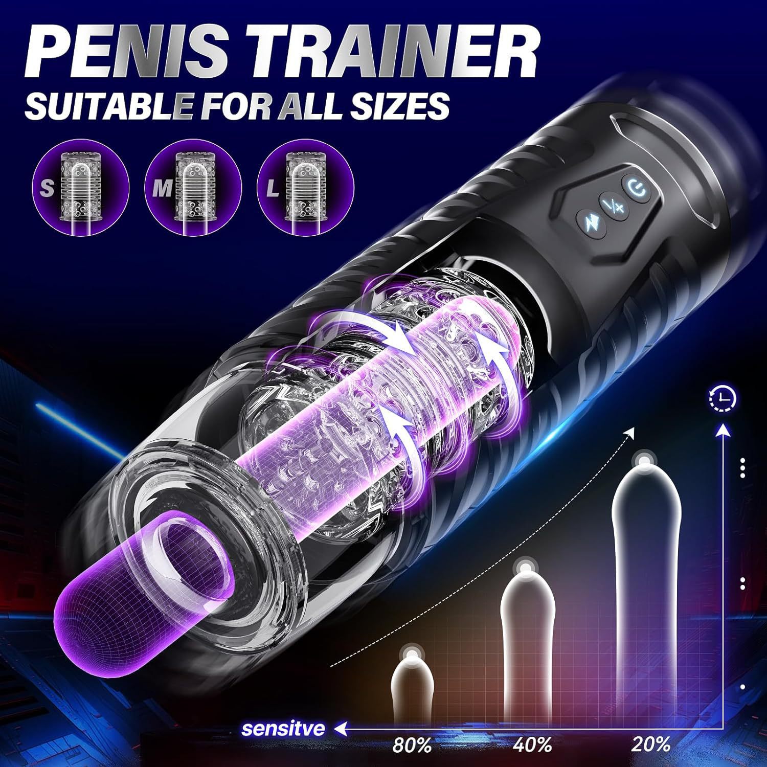 7 Thrusting 7 Rotating Male Strong Suction Masturbator Cup - Image 4