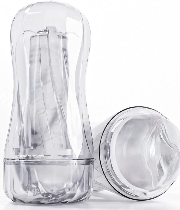 Clear 7'' Depth Portable Transparent Manual Sucking Pocket Pussy Masturbation Cup