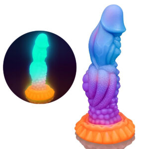 Alien Dragon Glow in Dark Silicone Dildo Plug