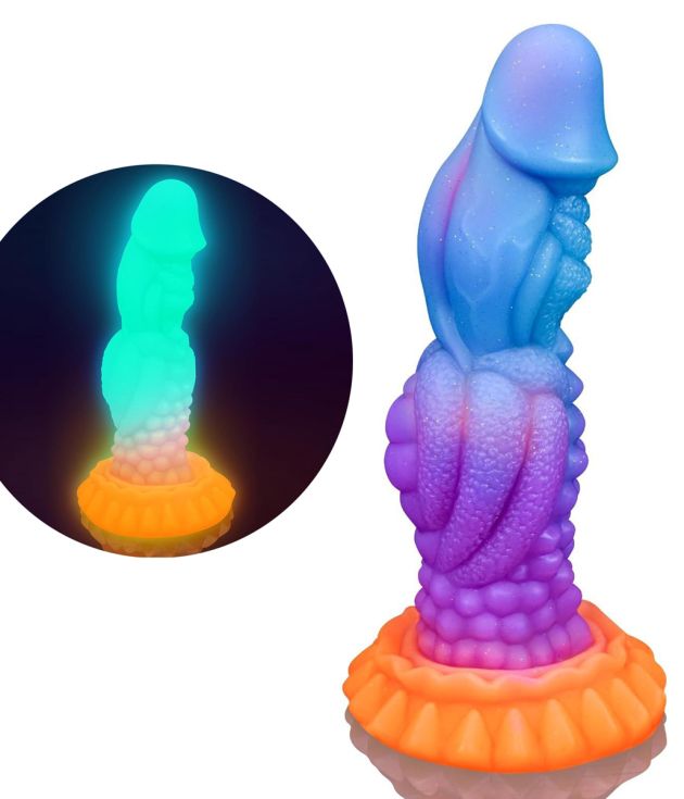 Alien Dragon Glow in Dark Silicone Dildo Plug