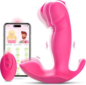 10 Wiggle Little tail Vibrating Wearable APP & Remote Vibrator