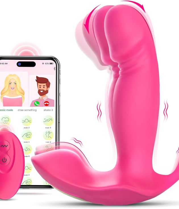 10 Wiggle Little tail Vibrating Wearable APP & Remote Vibrator