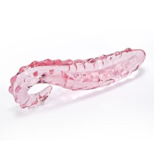 Pink Octopus-Arm Glass Anal Plug
