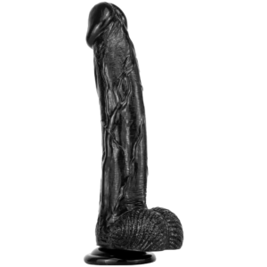 13 Inch Long Black Sucktion Cup Realistic Dildo