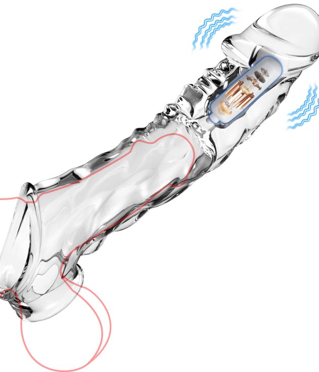 3.6 INCH Clear Extender Ultra-Soft Enlarger Penis Sleeve