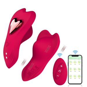 10 Vibration APP&Remote Magnetic Small Heart Clitoral Vibrator